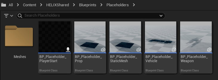 Placeholder Blueprints overview